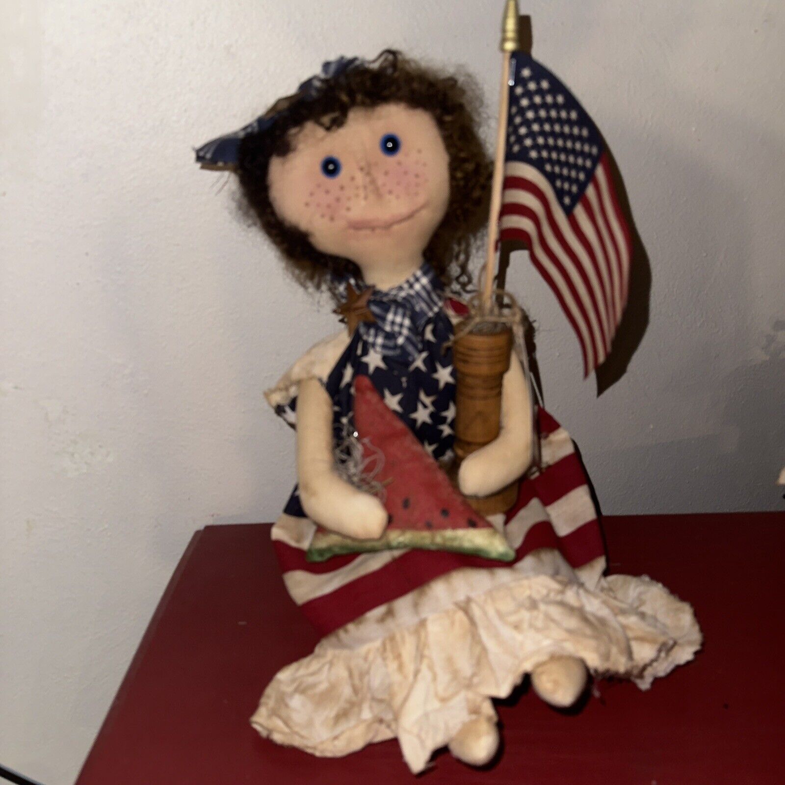 Primitive PATTI Patriotic Americana Doll Hand Made By Me