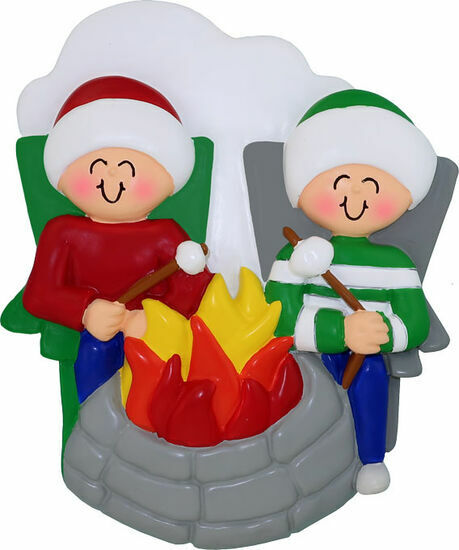Campfire Roasting Marshmallows 2 (family,friends,etc) *PERSONALIZED FREE* 