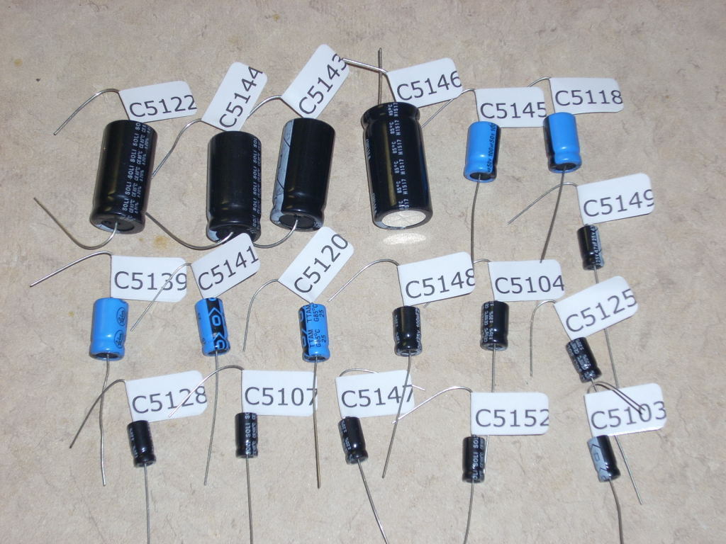 SEEBURG JUKEBOX SOLID STATE AMP ELECTROLYTIC KIT FOR TSA-3 OR TSA-4 