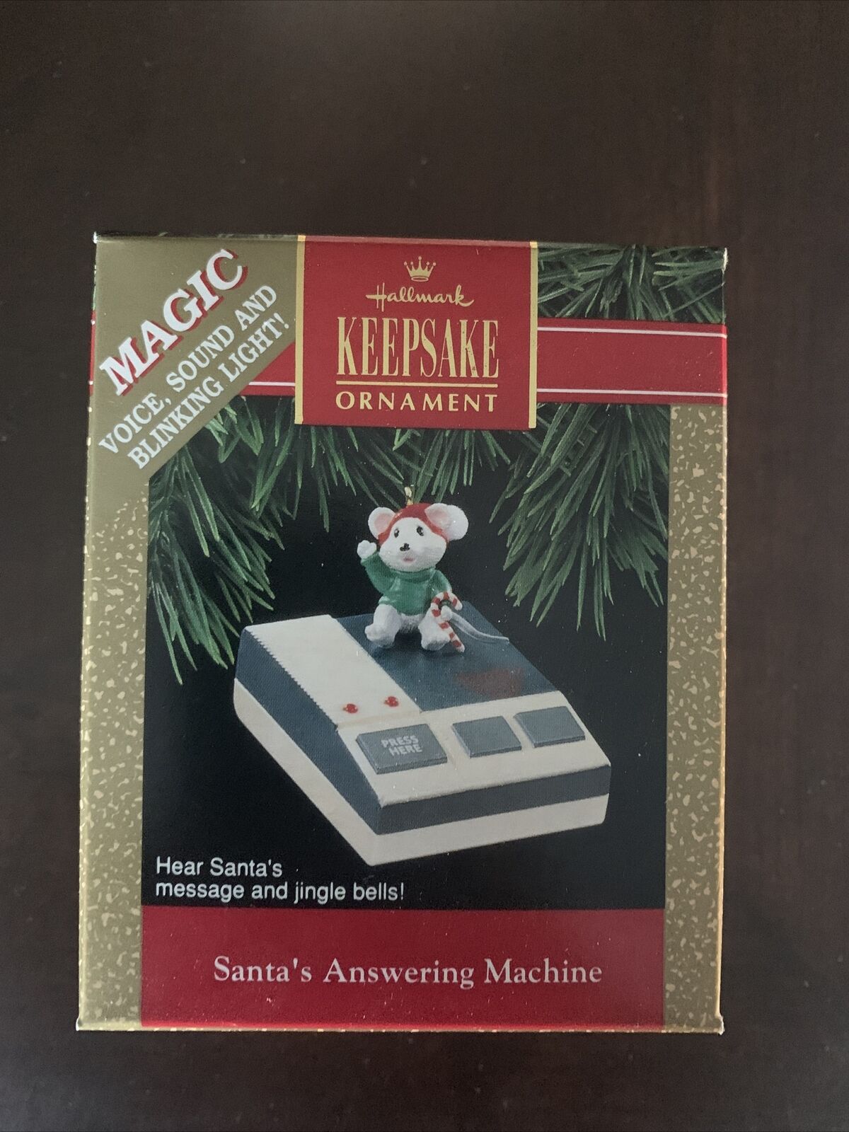 Hallmark 1992 Santas Answering Machine Ornament - QLX7241