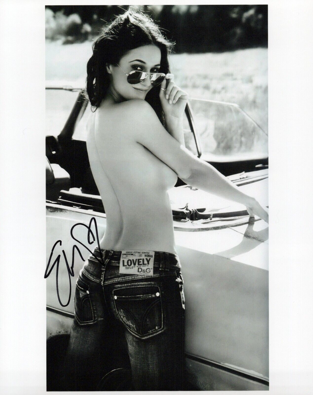 Emmanuelle Chriqui glamour shot W/Coa autographed photo signed 8X10 #2 tny smear