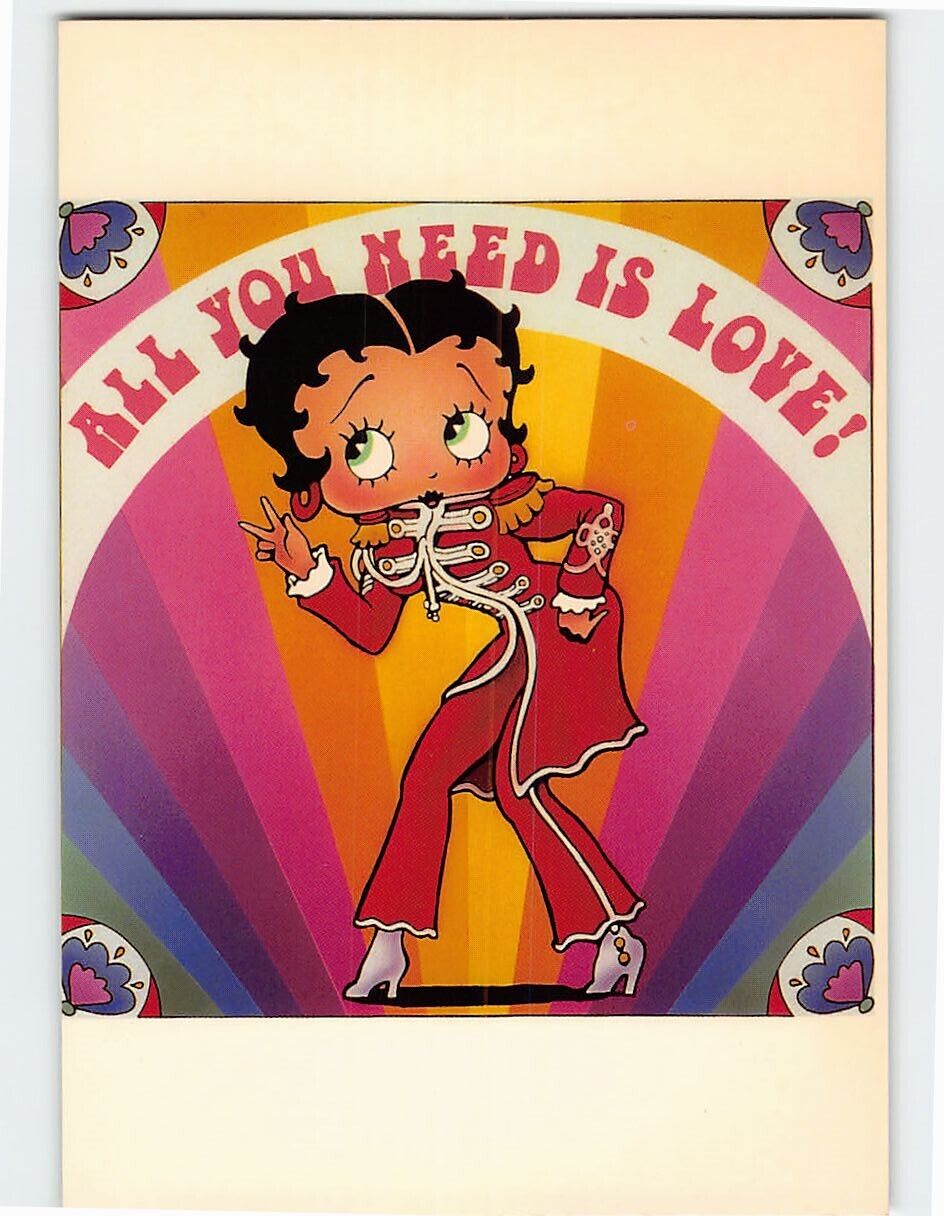 Postcard All You Need Is Love Betty Boop