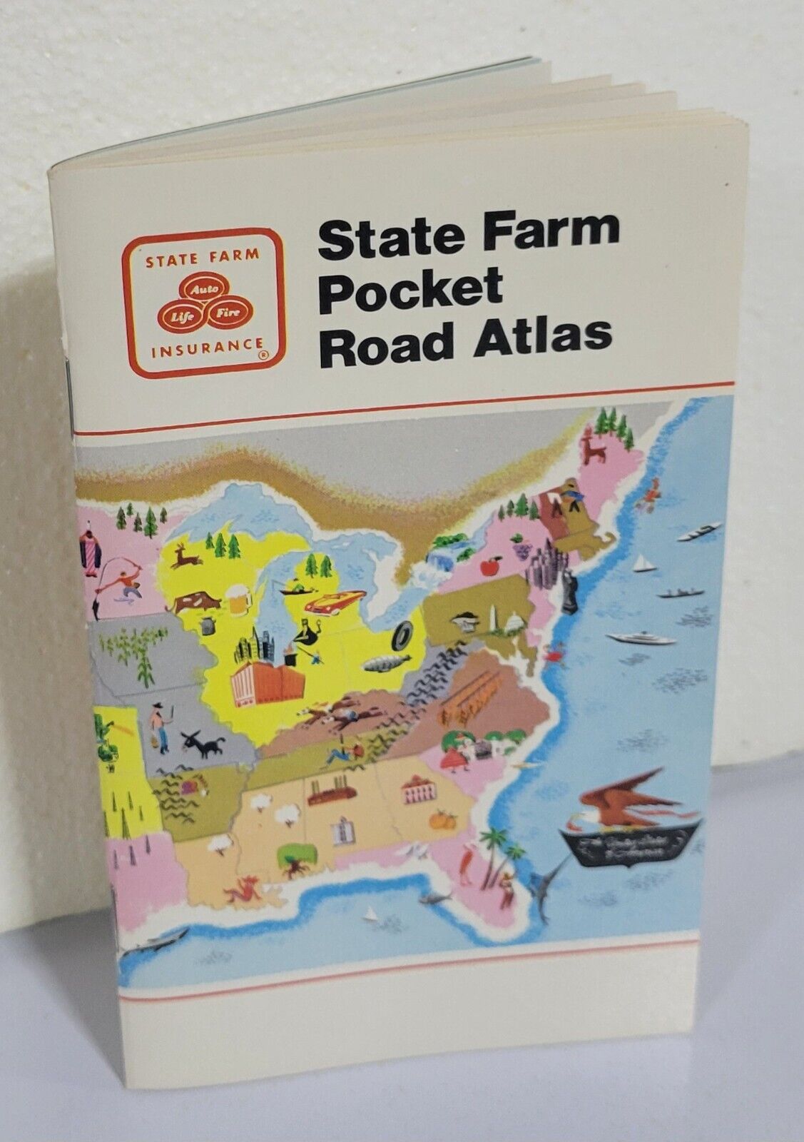 1977 State Farm Rand McNally Pocket Road Atlas USA Canada Mexico Vintage