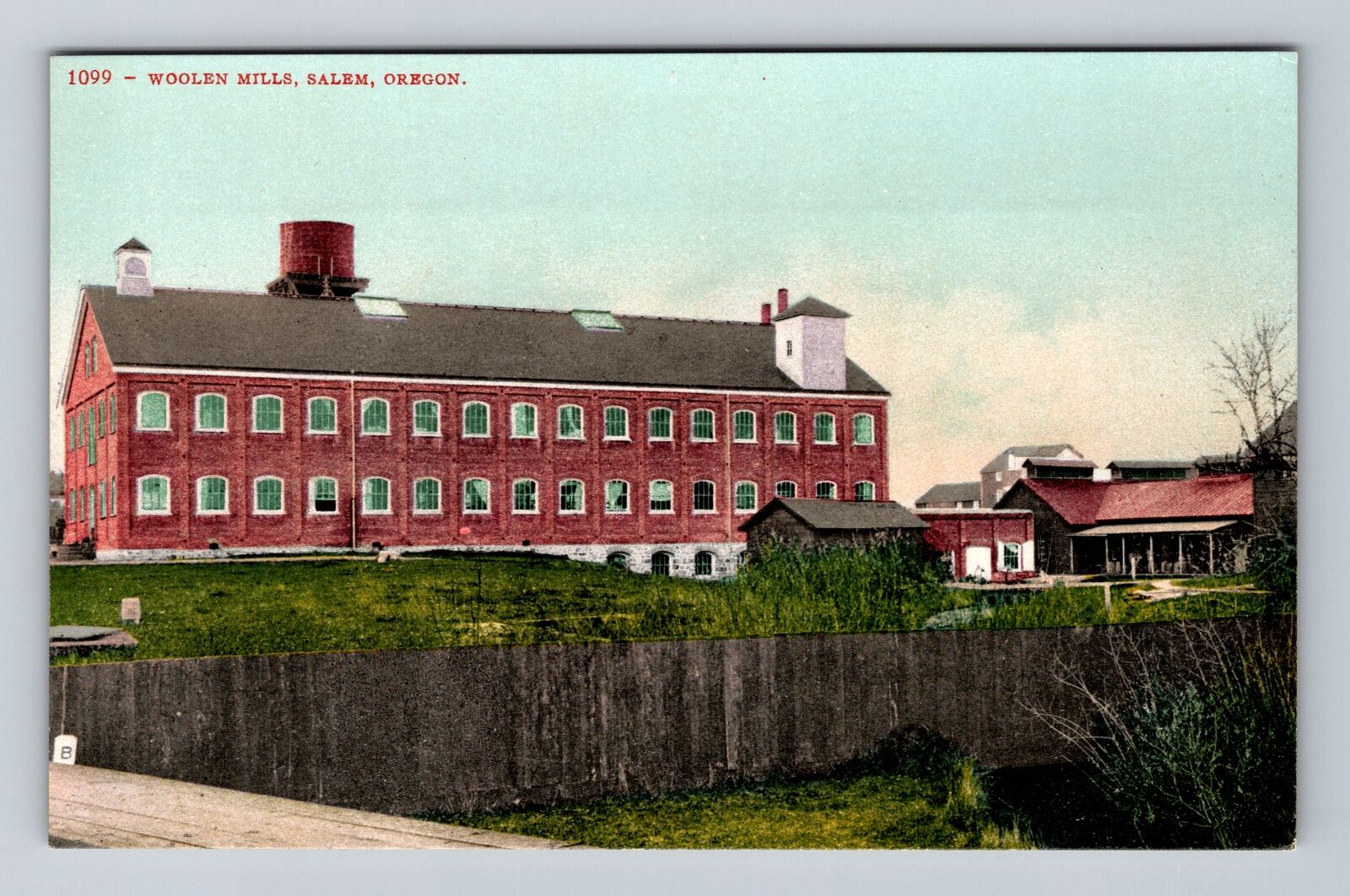 Salem OR-Oregon, Scenic Greetings, Woolen Mills, Antique Vintage Postcard