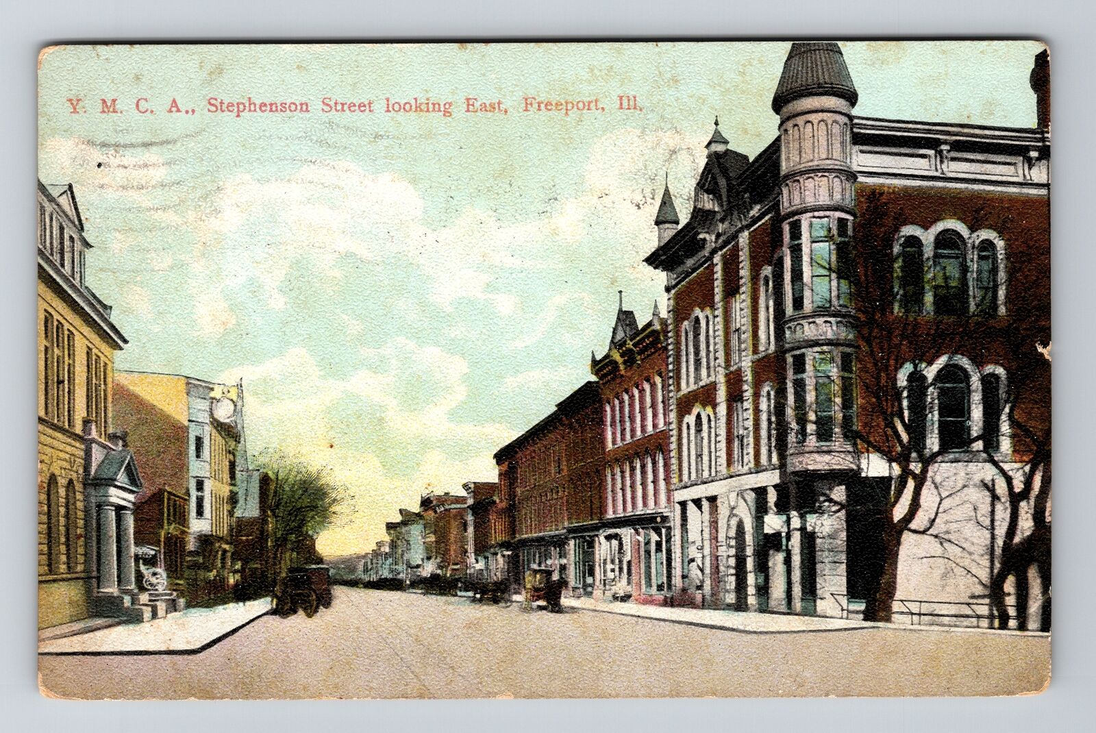 Freeport IL-Illinois, YMCA Stephenson Street East, c1910 Vintage Postcard