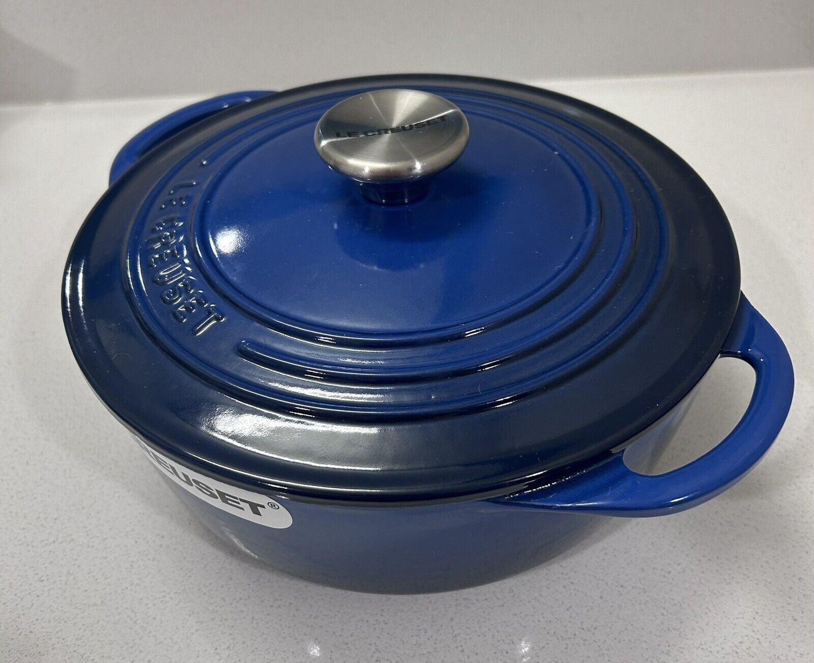 Le Creuset Enameled Cast Iron Shallow Round Dutch Oven, 2.75-Qt. Lapis Blue