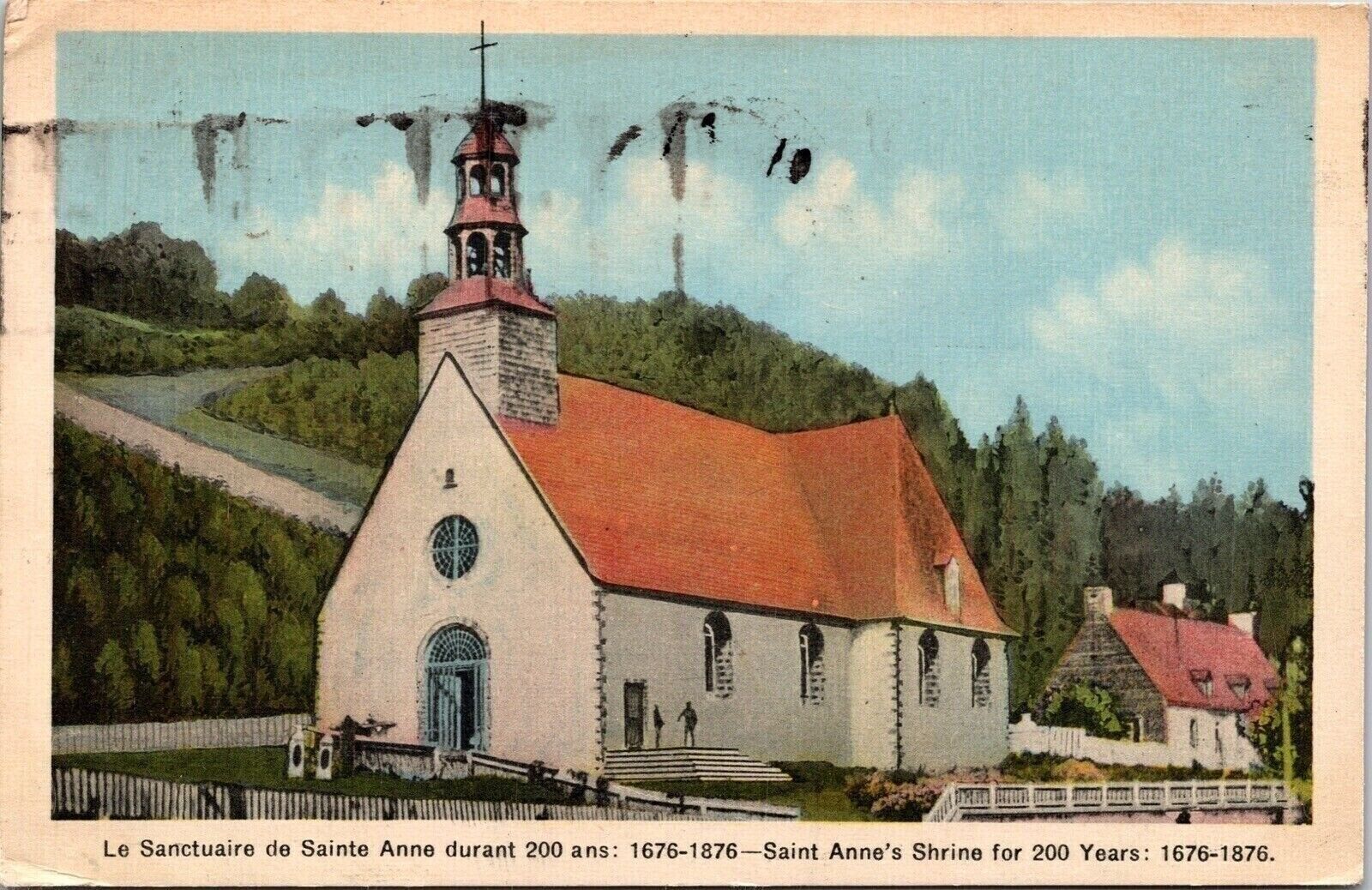 Historic Saint Annes Shrine For 200 Years Quebec Canada DB Cancel WOB Postcard