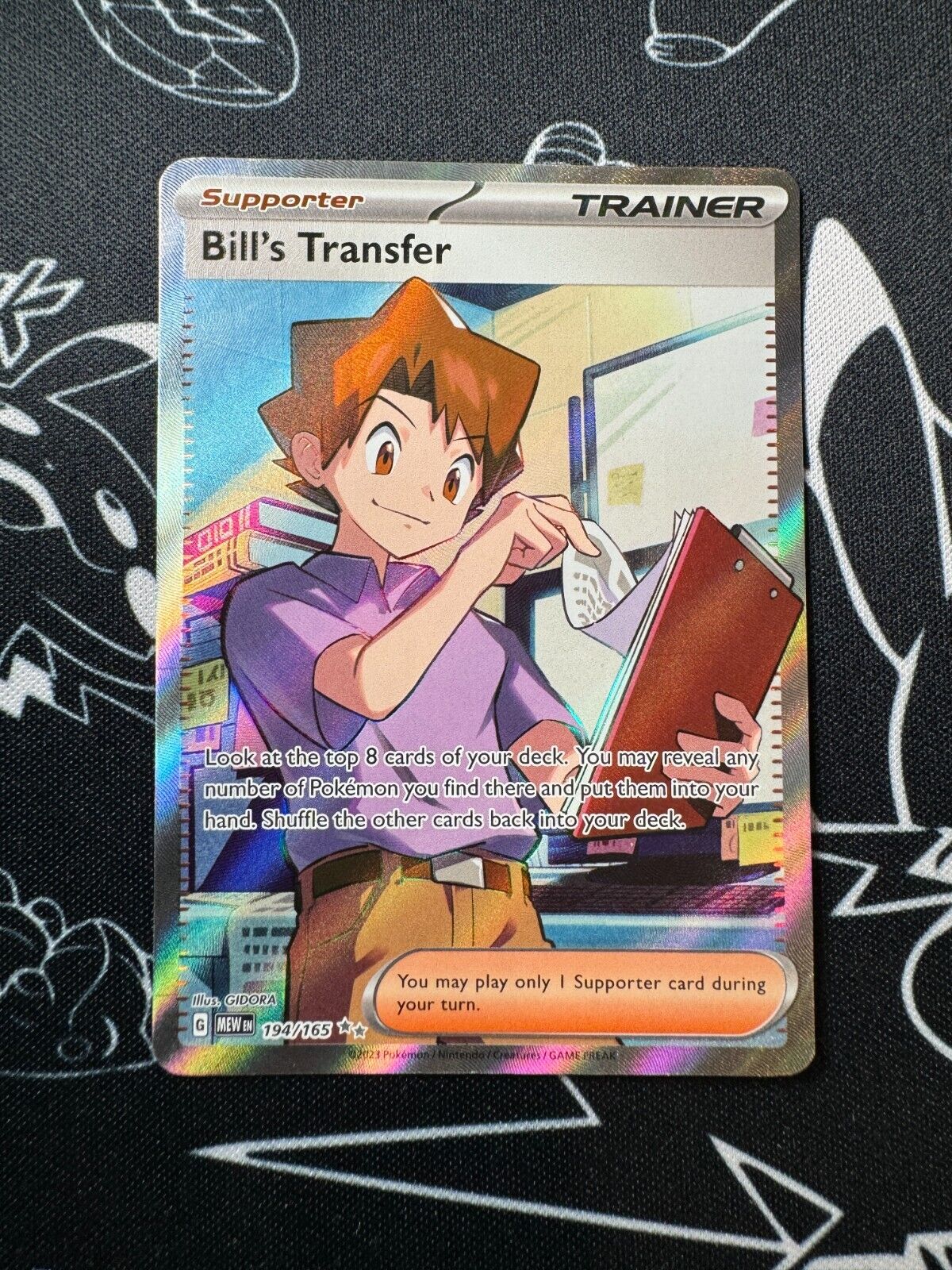 Pokemon TCG Bill\'s Transfer 194/165 Scarlet & Violet 151 Ultra Rare Trainer Card
