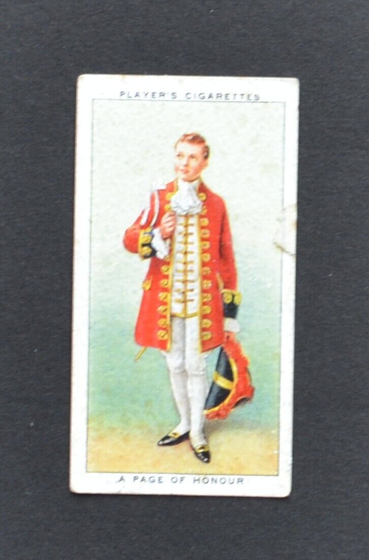 1937 Player\'s Cigarette Card Coronation Ceremonial Dress Card #44 Page of Honour