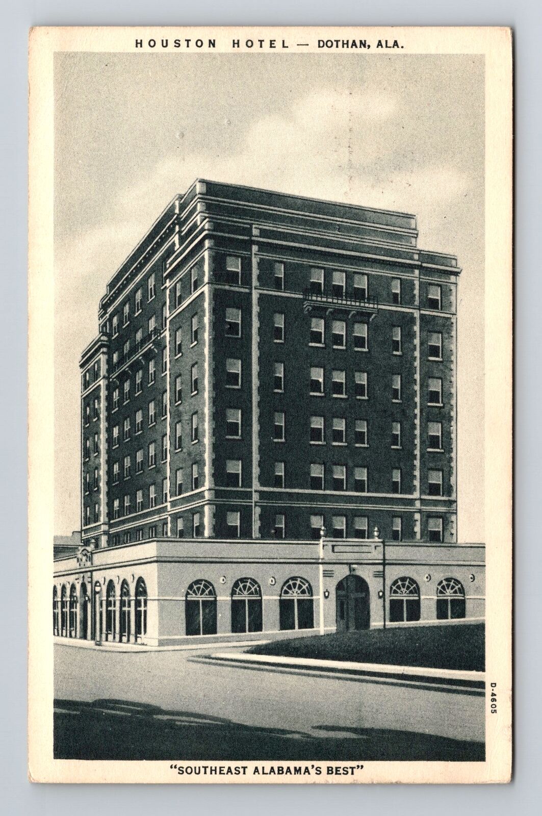 Dothan AL-Alabama, Houston Hotel, Advertising, c1941 Antique Vintage Postcard