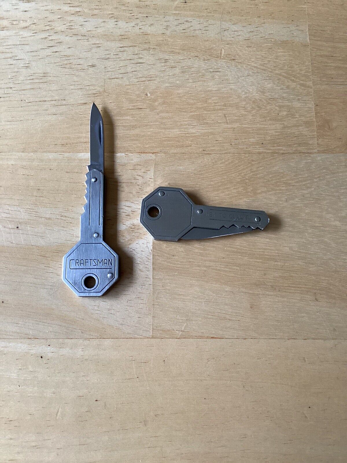 2 Vintage Sears Craftsman Key To Quality Folding Pocket Knives