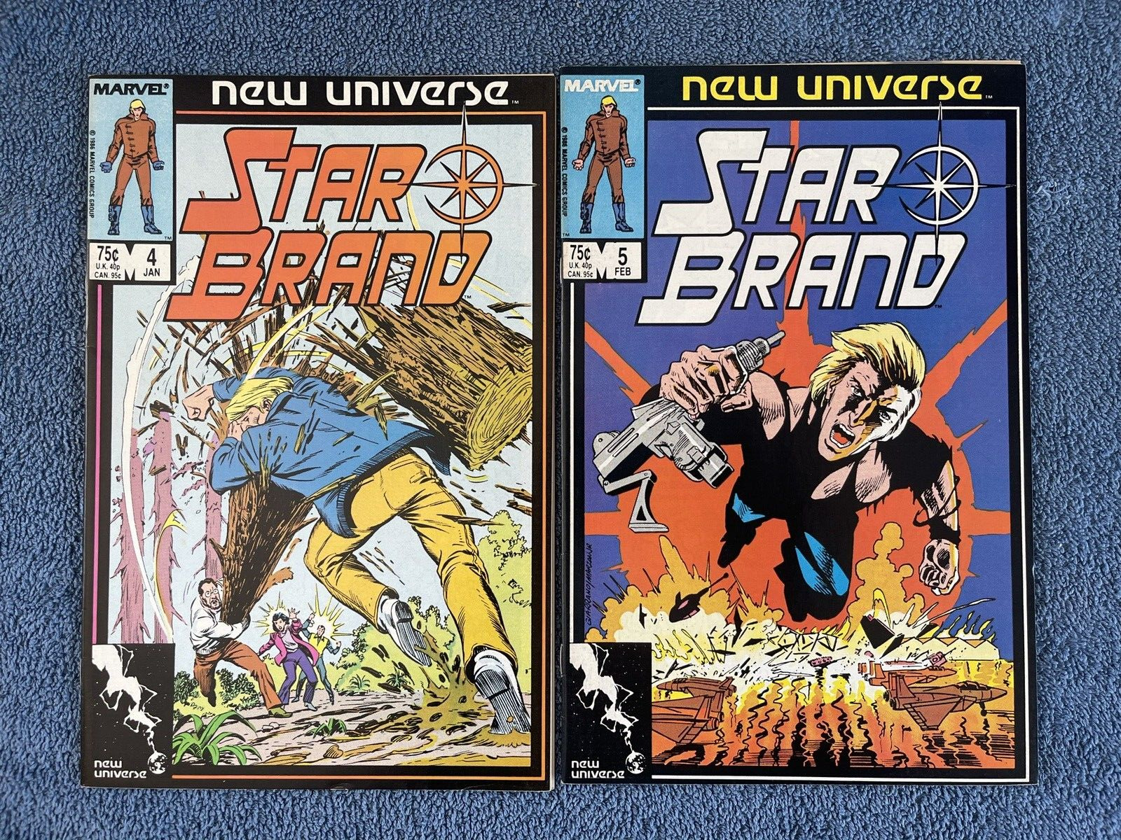 STAR BRAND #4 & 5 (Marvel, 1986) New Universe ~ John Romita Jr. ~ Lot of 2 Books