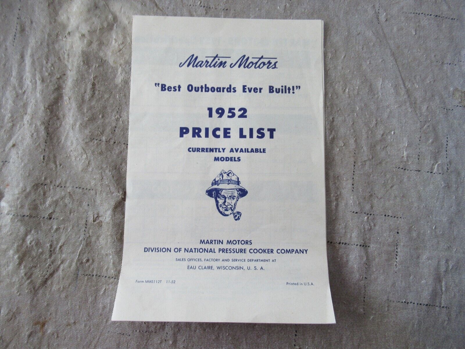 Martin Motors 1952 Price List