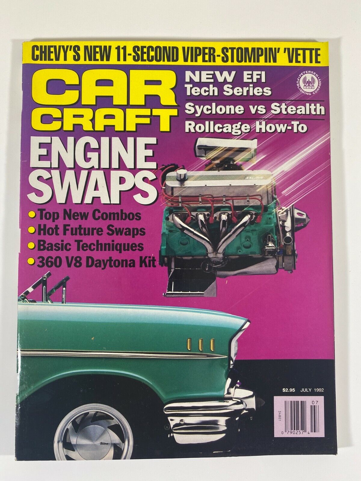  Vintage CAR CRAFT MAGAZINE July 1992 - Engine Swaps - EFI Tech Series