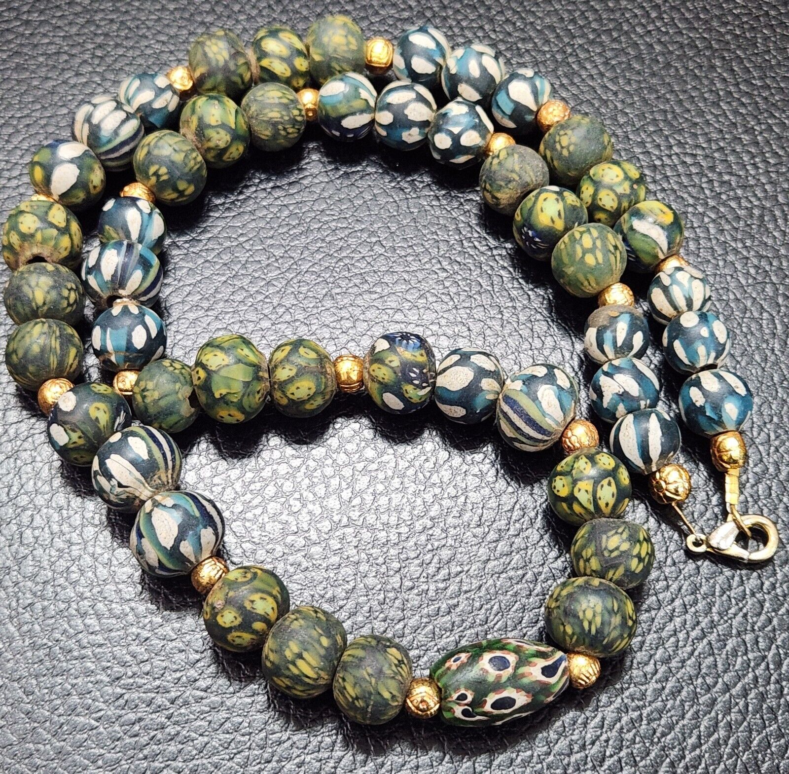Vintage african style trade beads necklace 12mm