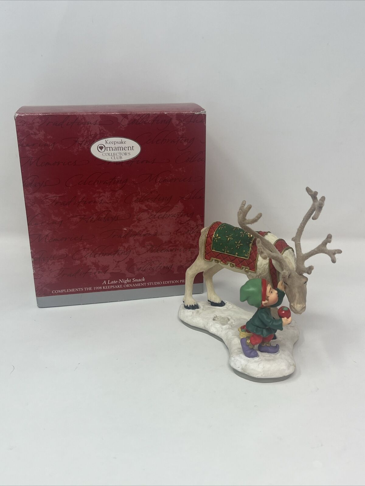 Hallmark 1998 A Late Night Snack Keepsake Ornament Studio Edition Reindeer