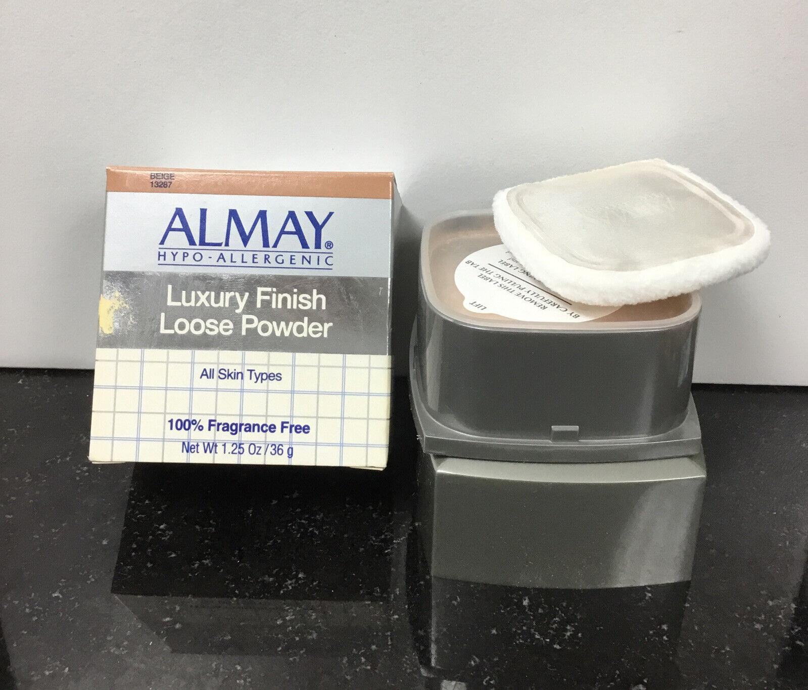vintage Almay Hypo-Allergenic Luxury Finish Loose Powder  Beige
