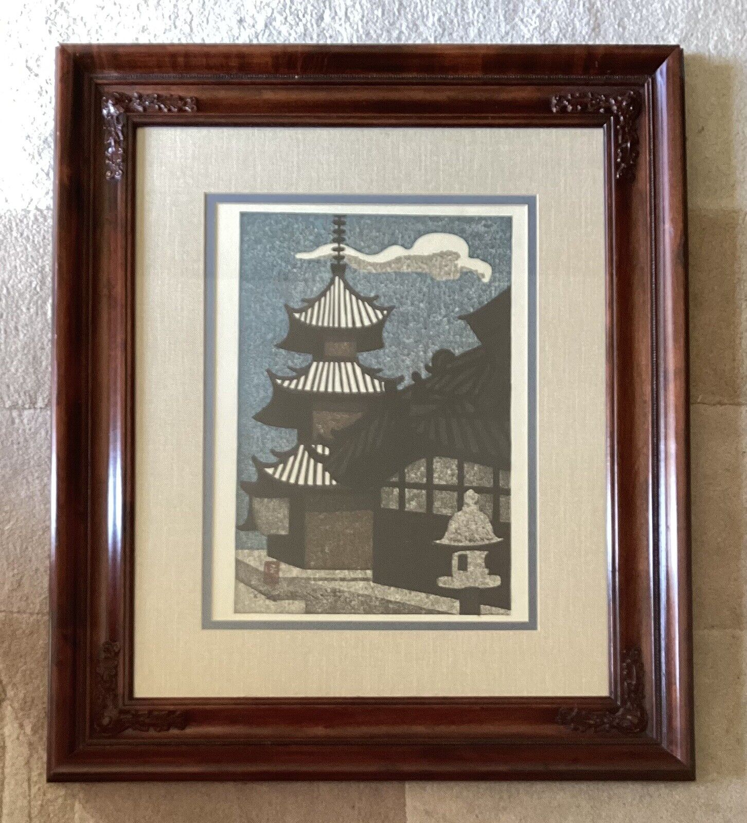 VTG Japanese Woodblock Print By Kiyoshi Saito, 27 7/8\