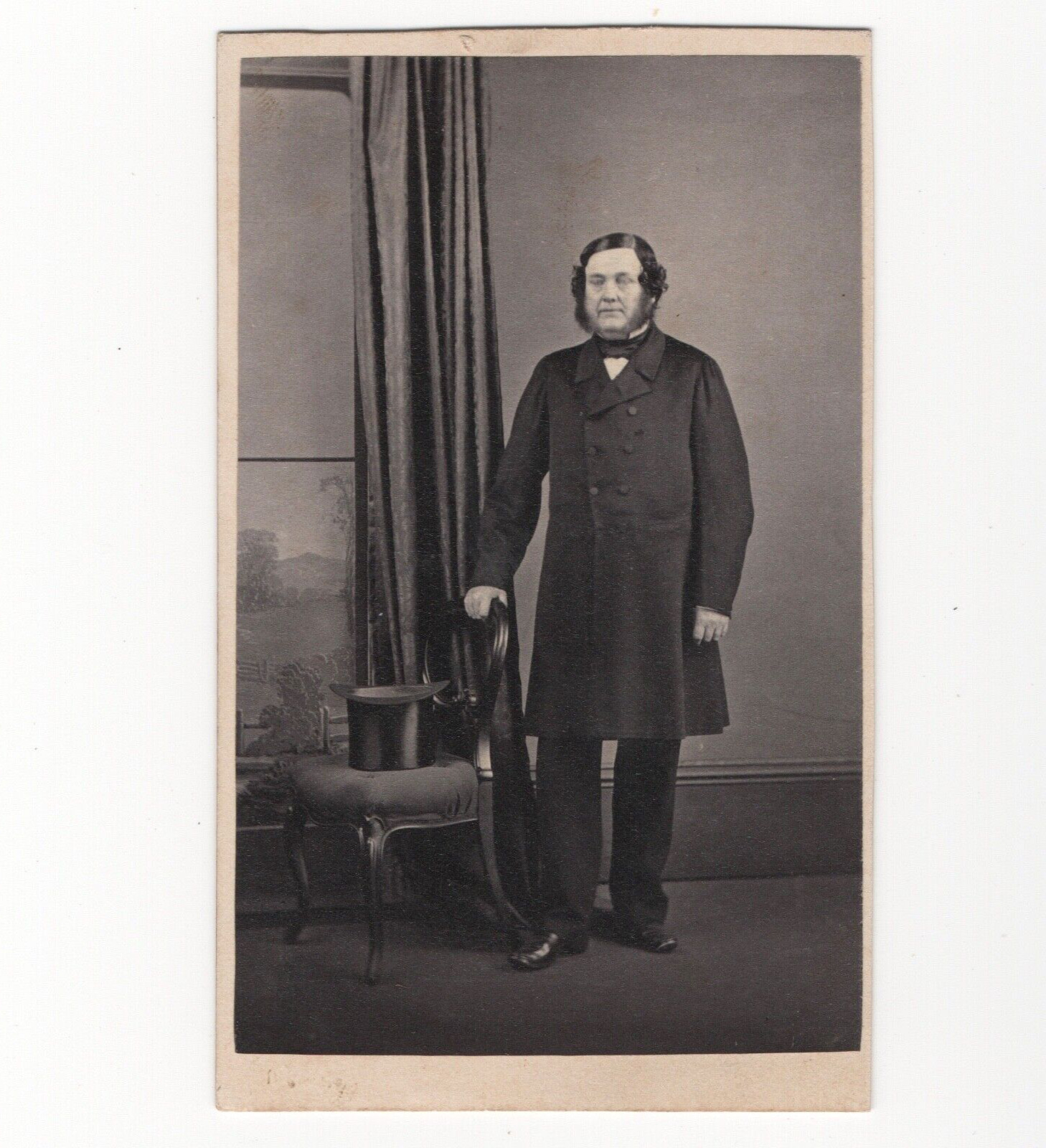 Antique Carte De Visite CDV Card Photograph Gentleman Standing Portrait Carlton
