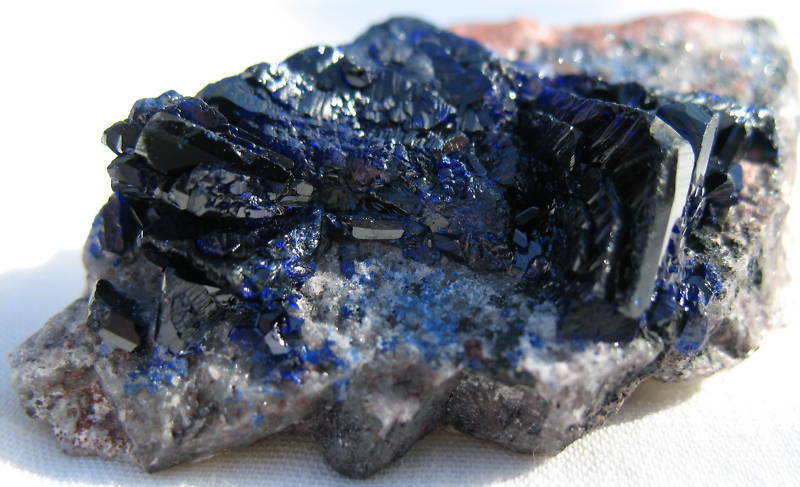 Outstanding Azurite Crystals on Matrix from Milpillas, Mexico