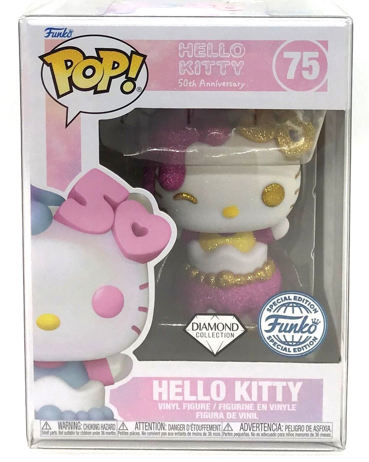 Funko Pop Hello Kitty 50th Anniversary #75 Diamond Glitter Special Edition