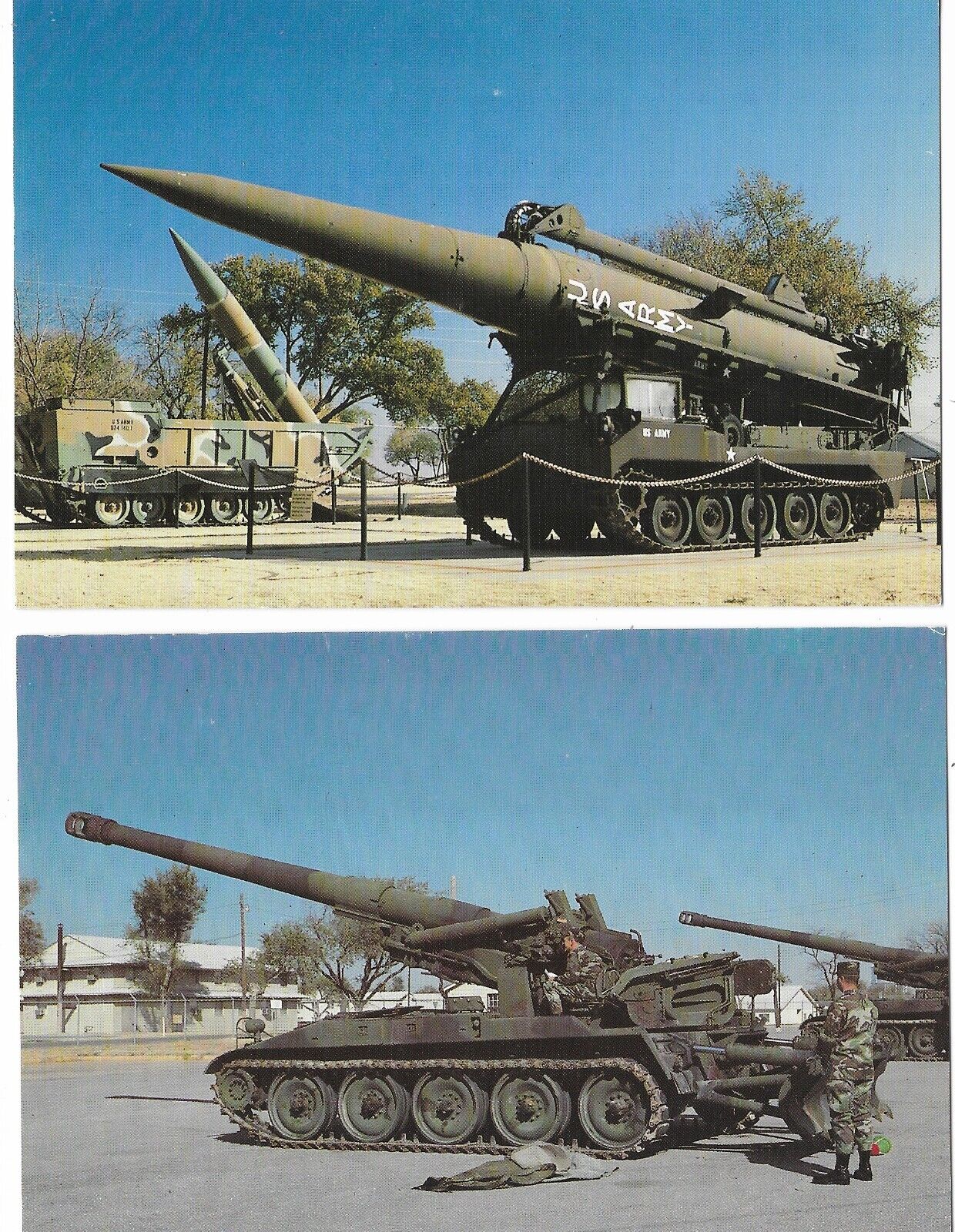 2 Unused Continental Size Postcards 4 by 6 Ft. Sill Oklahoma US Military Weapons