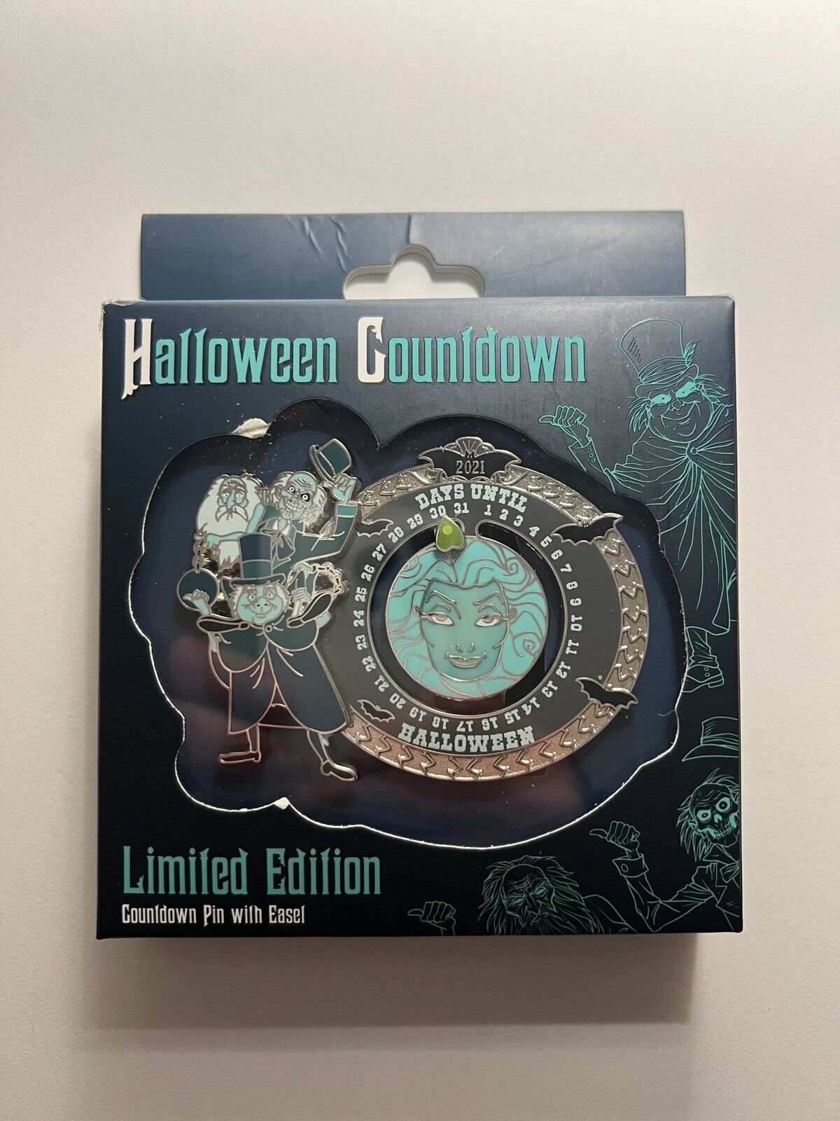 Disney Haunted Mansion Halloween Countdown Spinner Jumbo Pin-LE 3000
