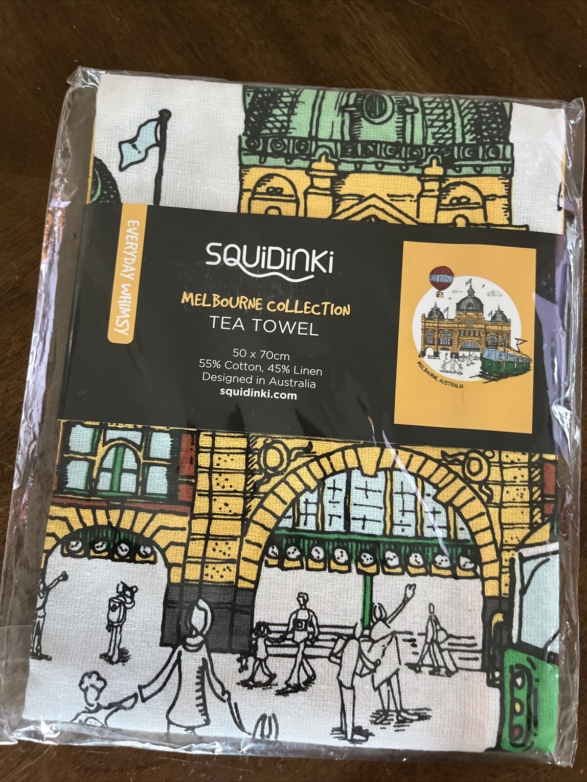 Squidinki Melbourne Collection Tea Towel New Australia Collectible Kitchen Linen