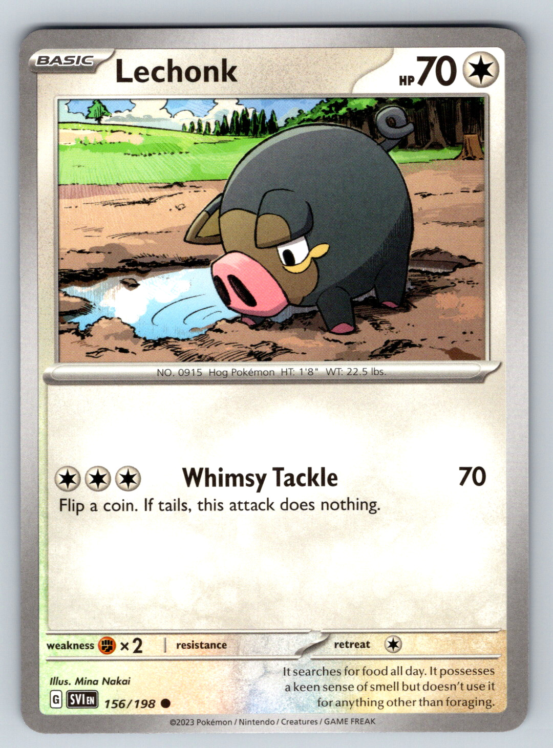 Lechonk 156/198 Pokemon Card TCG