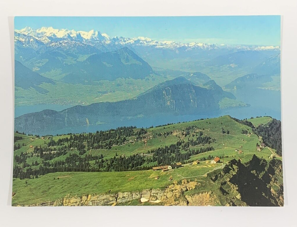 Rigi-Kulm and the Bermese Alps Switzerland Postcard Aerial Panorama