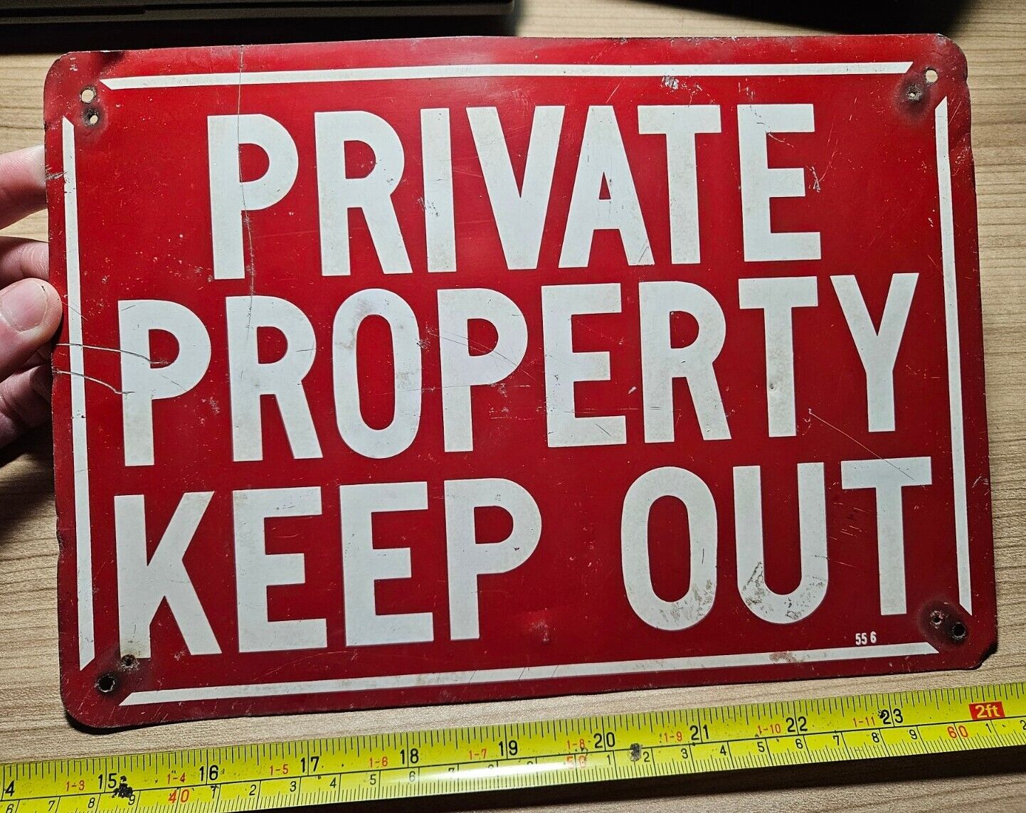 Vintage PRIVATE PROPERTY KEEP OUT Metal Sign