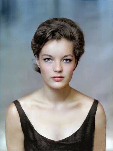 Romy Schneider beautiful young portrait in black dress early 1960's 24x36 Poster