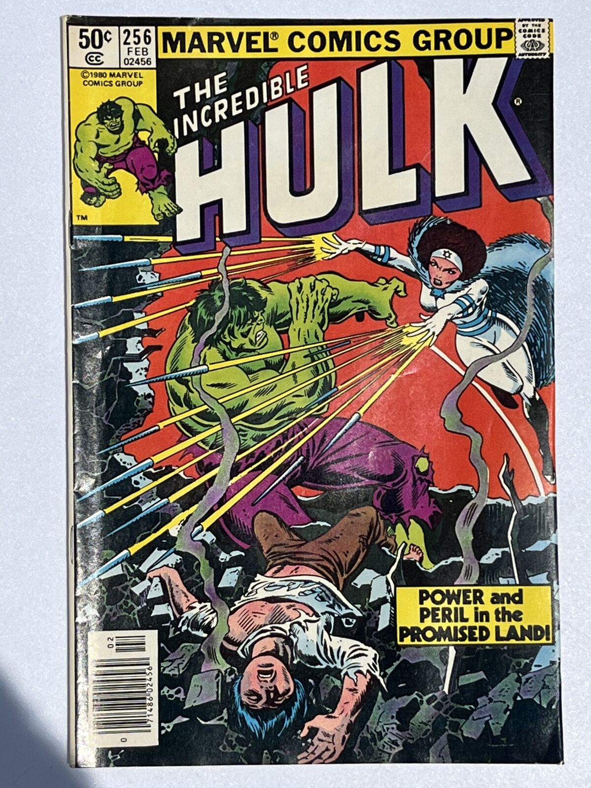 Incredible Hulk #256 (1981) 1st full app., 1st cover app. Sabra, tear on back...