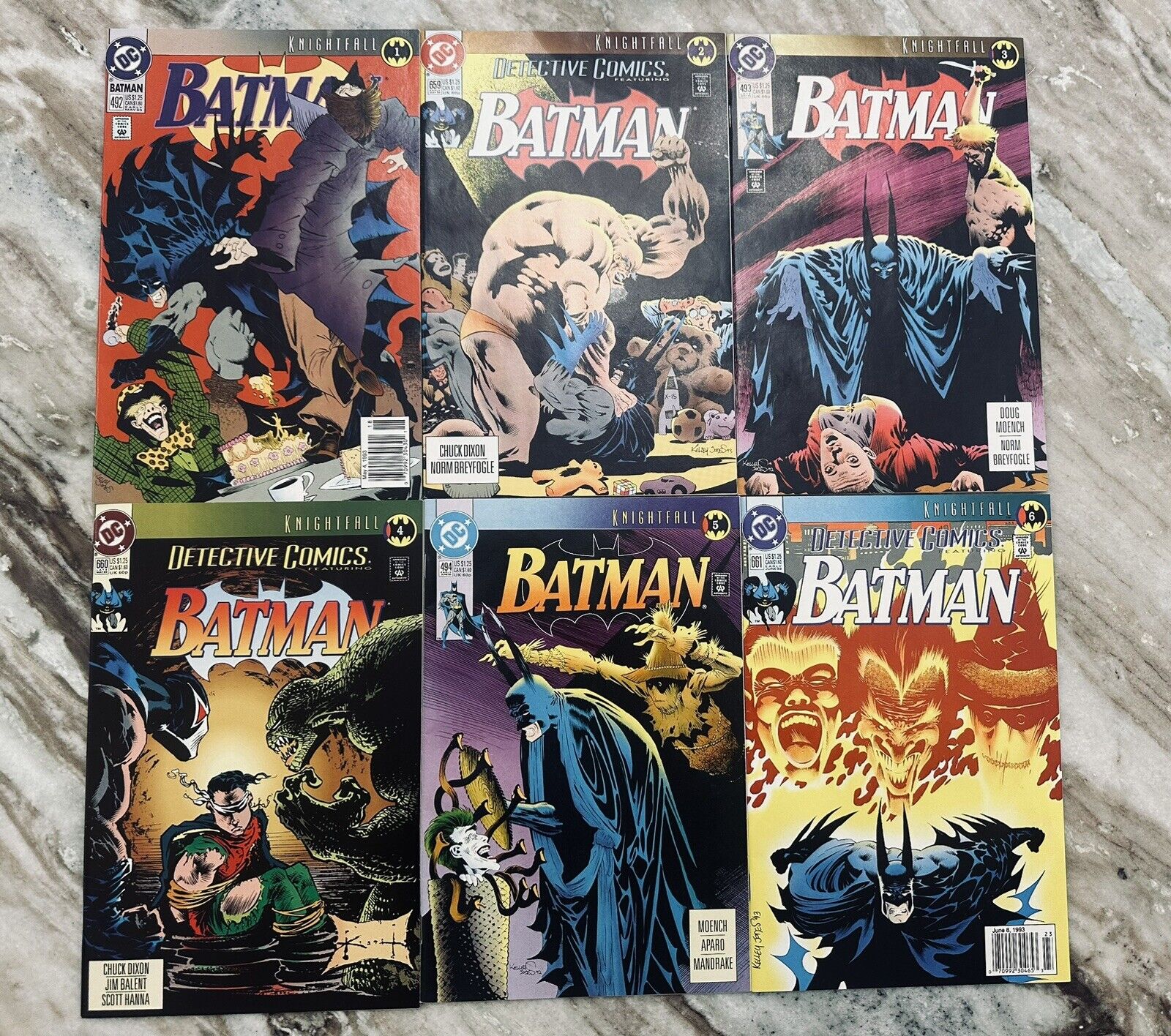 Batman: Knightfall Complete Single Issue Bundle (with Bonus Key Issues)