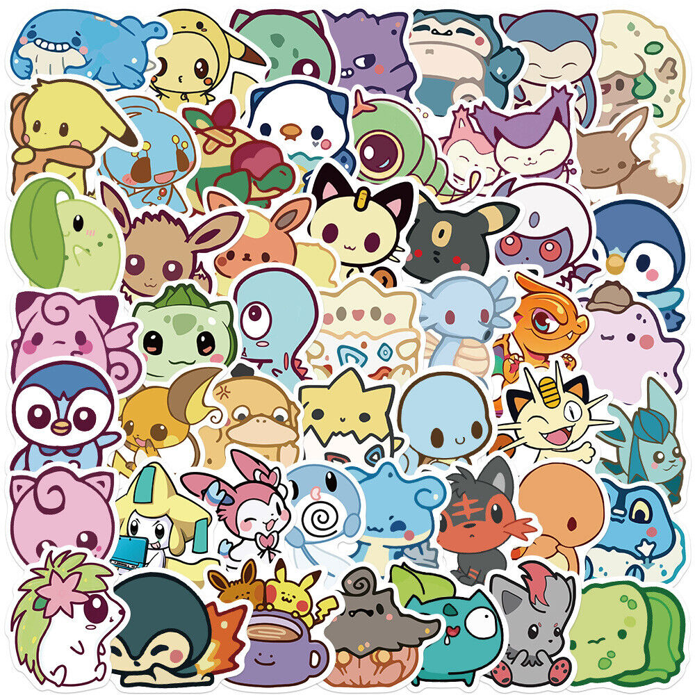 Pokemon Stickers 50 Pack Sticker new set