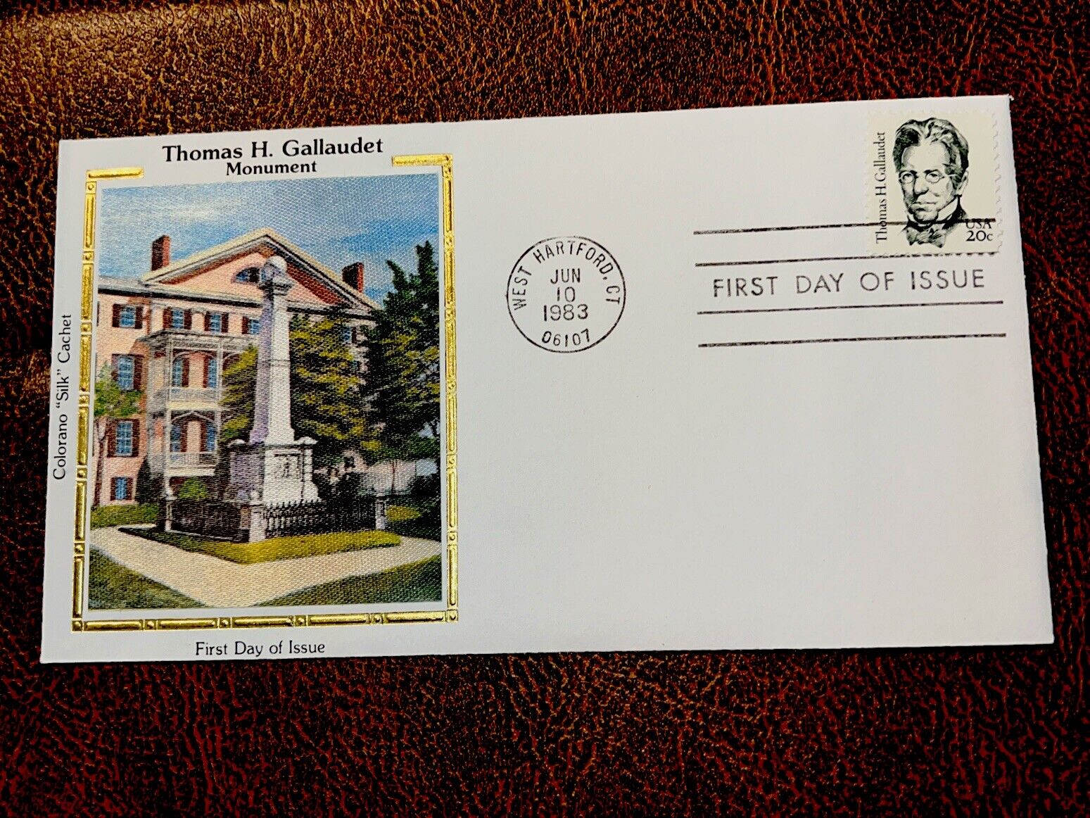 Honoring Thomas Gallaudet &   First Day Cover of the Gallaudet University stamp 