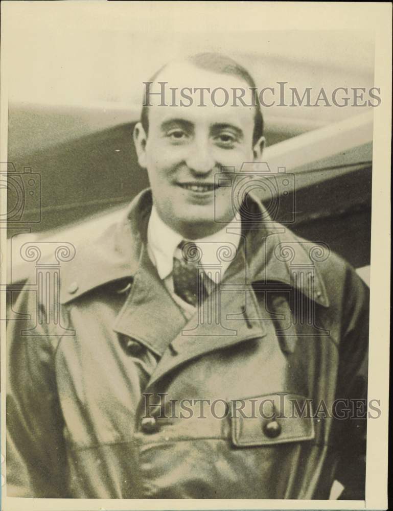 1928 Press Photo French aviator Sergeant de Troyat of the French Army