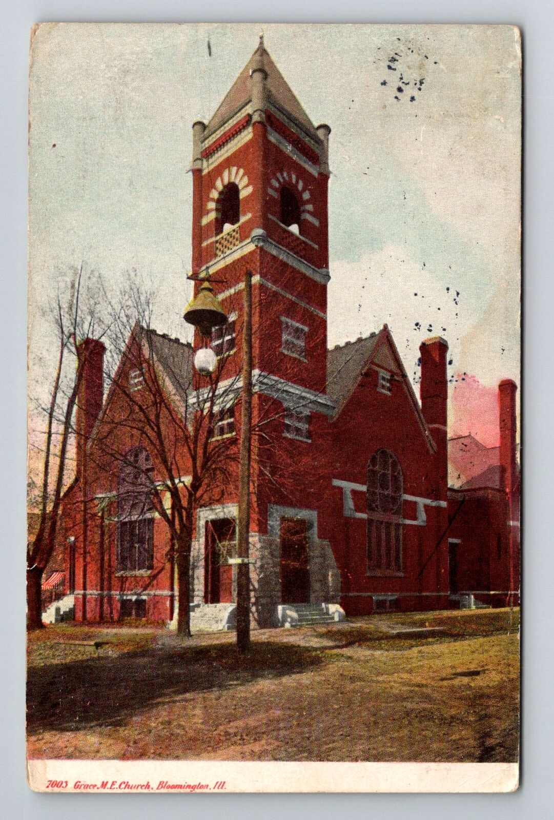 Bloomington, IL-Illinois, Methodist Episcopal Church c1911, Vintage Postcard