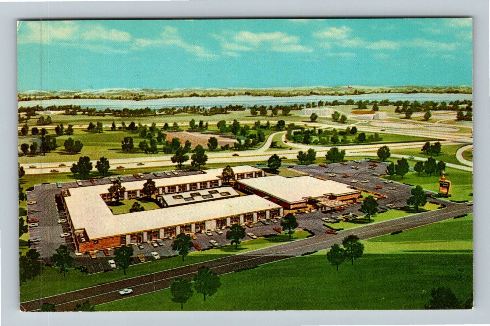 East Springfield IL-Illinois, Holiday Inn Motel, Antique Vintage Postcard