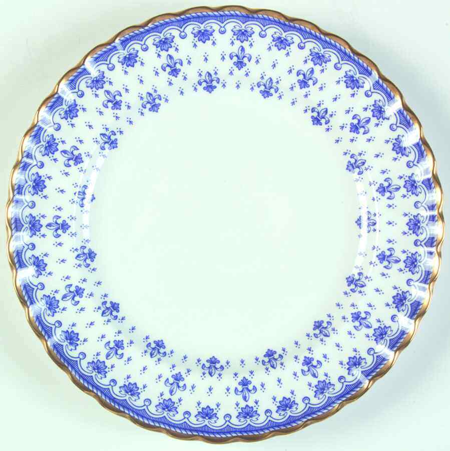 Spode Fleur de Lys Blue  Salad Plate 679290
