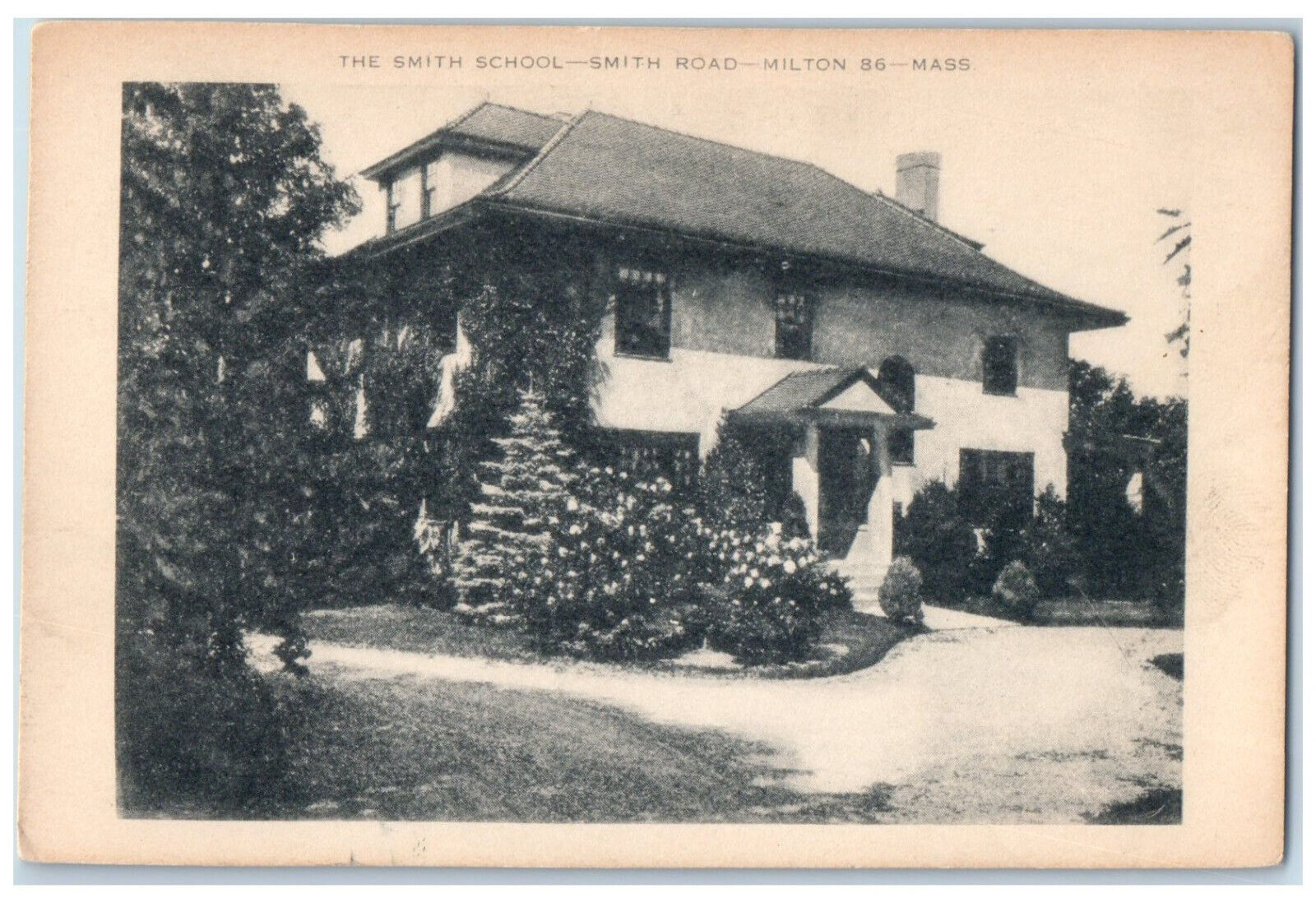 c1910 The Smith School Smith Road Milton 86 Massachusetts MA Postcard