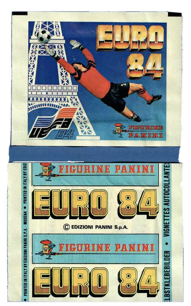 Original Panini Foot Euro Football 84 Europa Cup 84 French bag bag