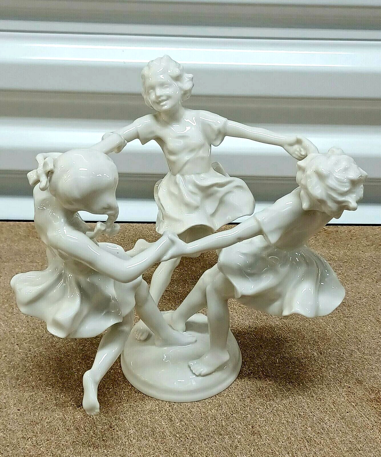 Antique German Hutschenreuther Porcelain Figurine, May Dance, 8.75\