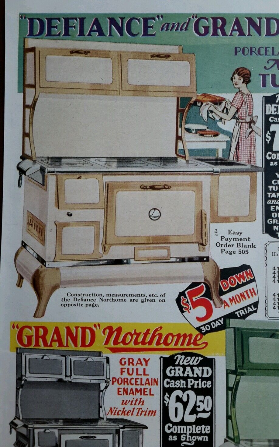 1928 antique stove ranges Northome two tone color enamel vintage advertisement 