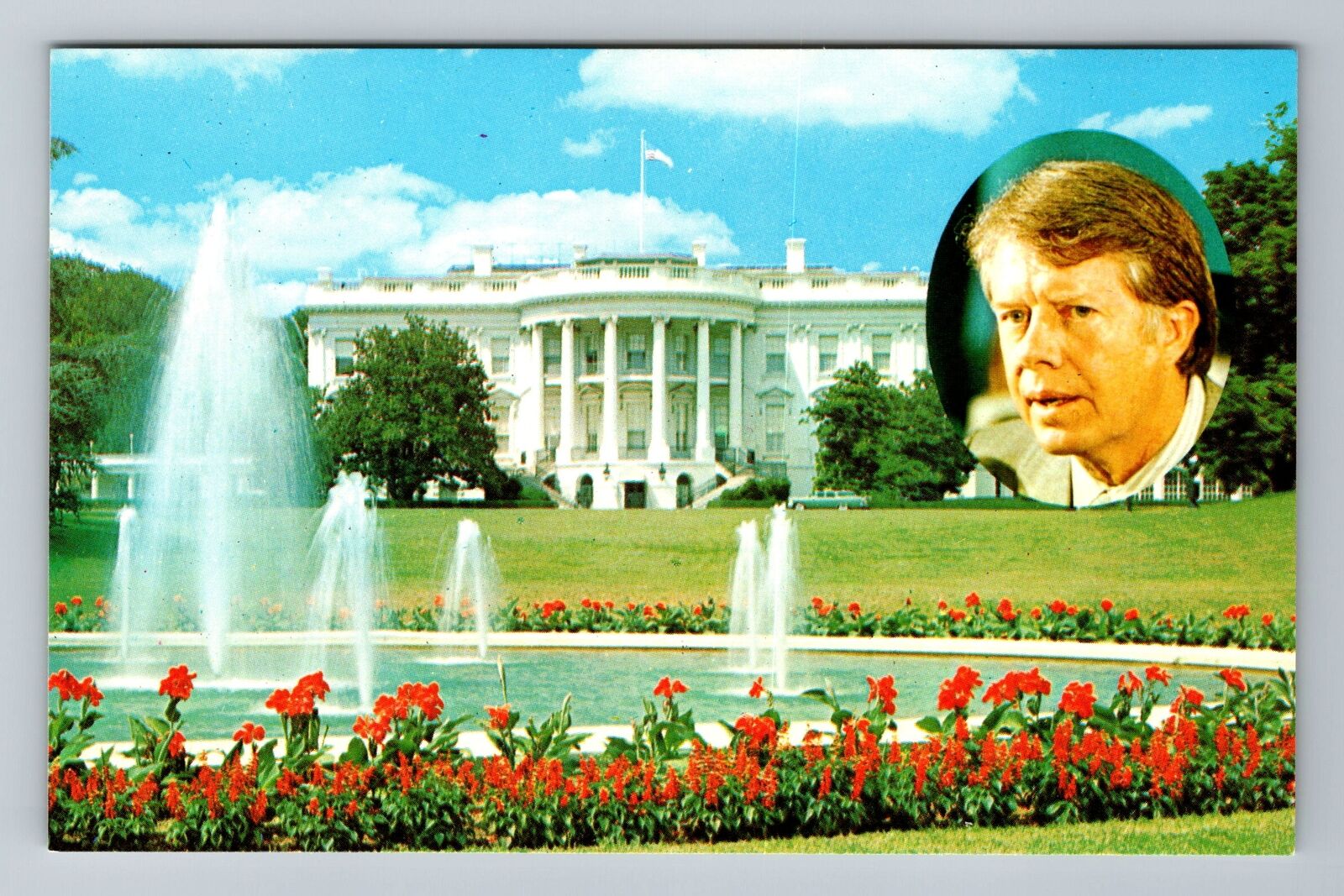 Washington DC-South Front White House, Jimmy Carter, Vintage Postcard