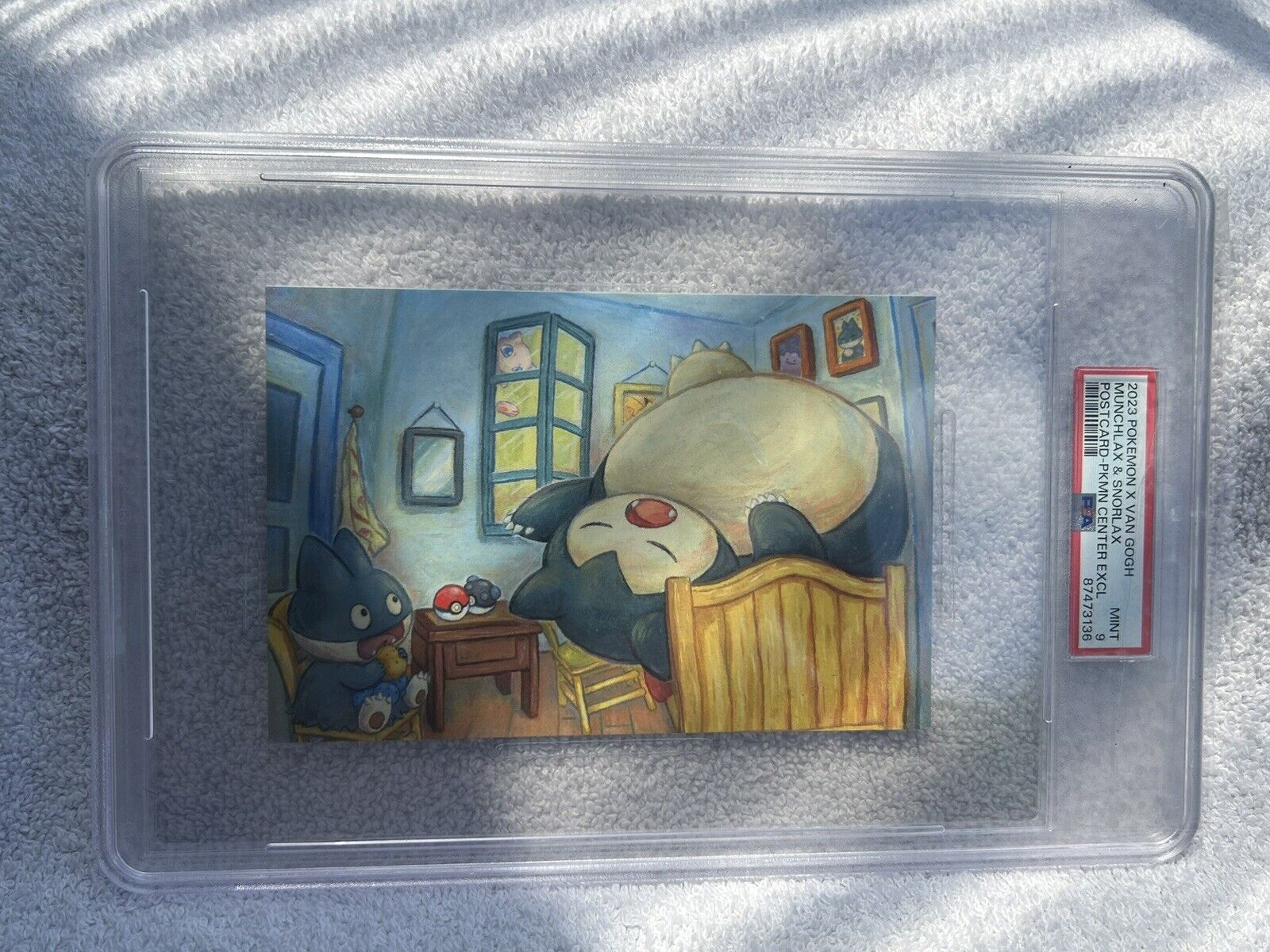 2023 Pokemon x Van Gogh Postcard Exclusive Munchlax & Snorlax PSA 9