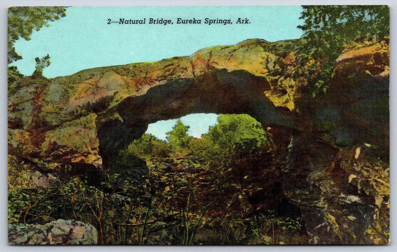 Postcard Natural Bridge, Eureka Springs Arkansas Unposted