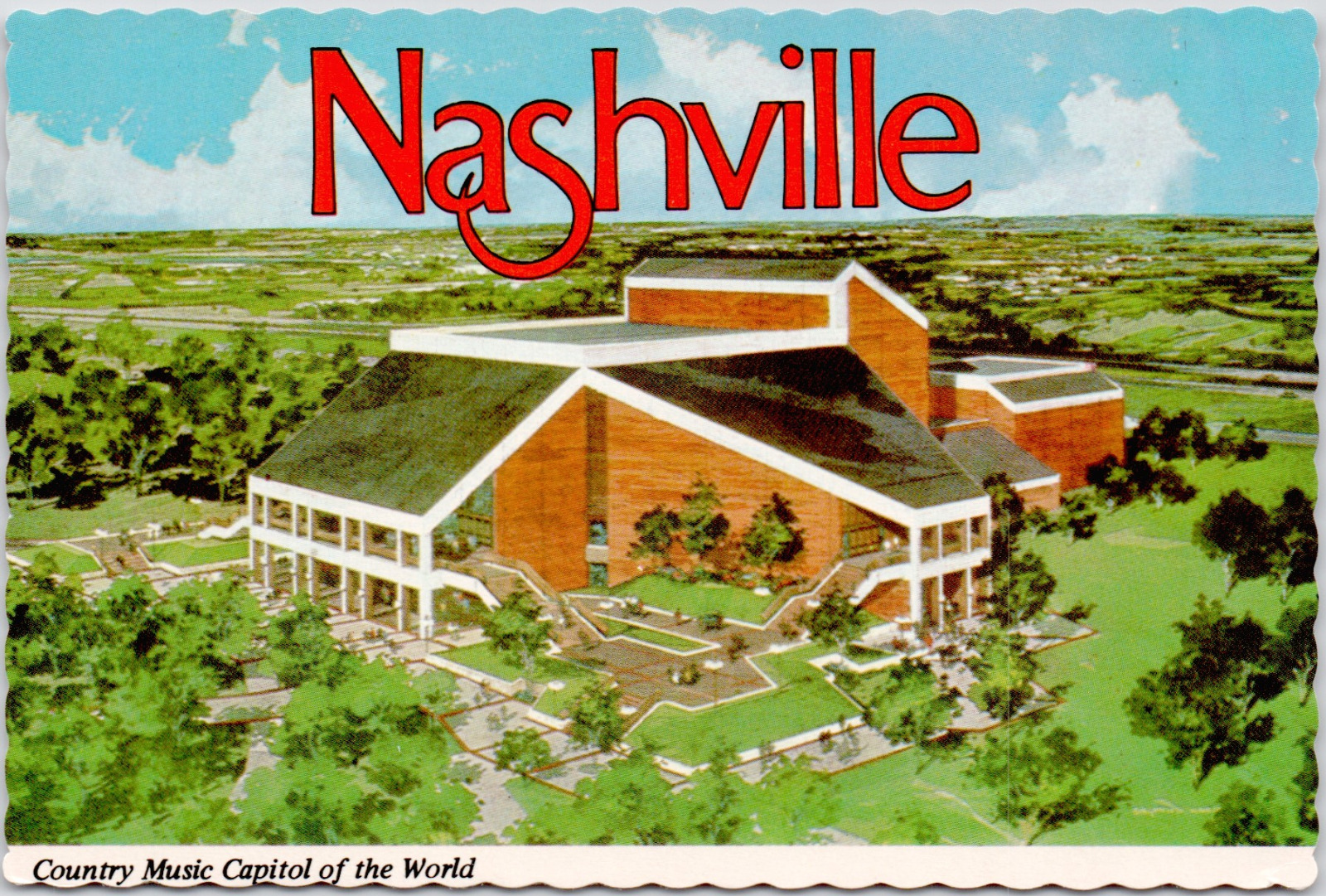 Nashville Tennessee Country Music Artist Capitol Of World USA Vintage Postcard