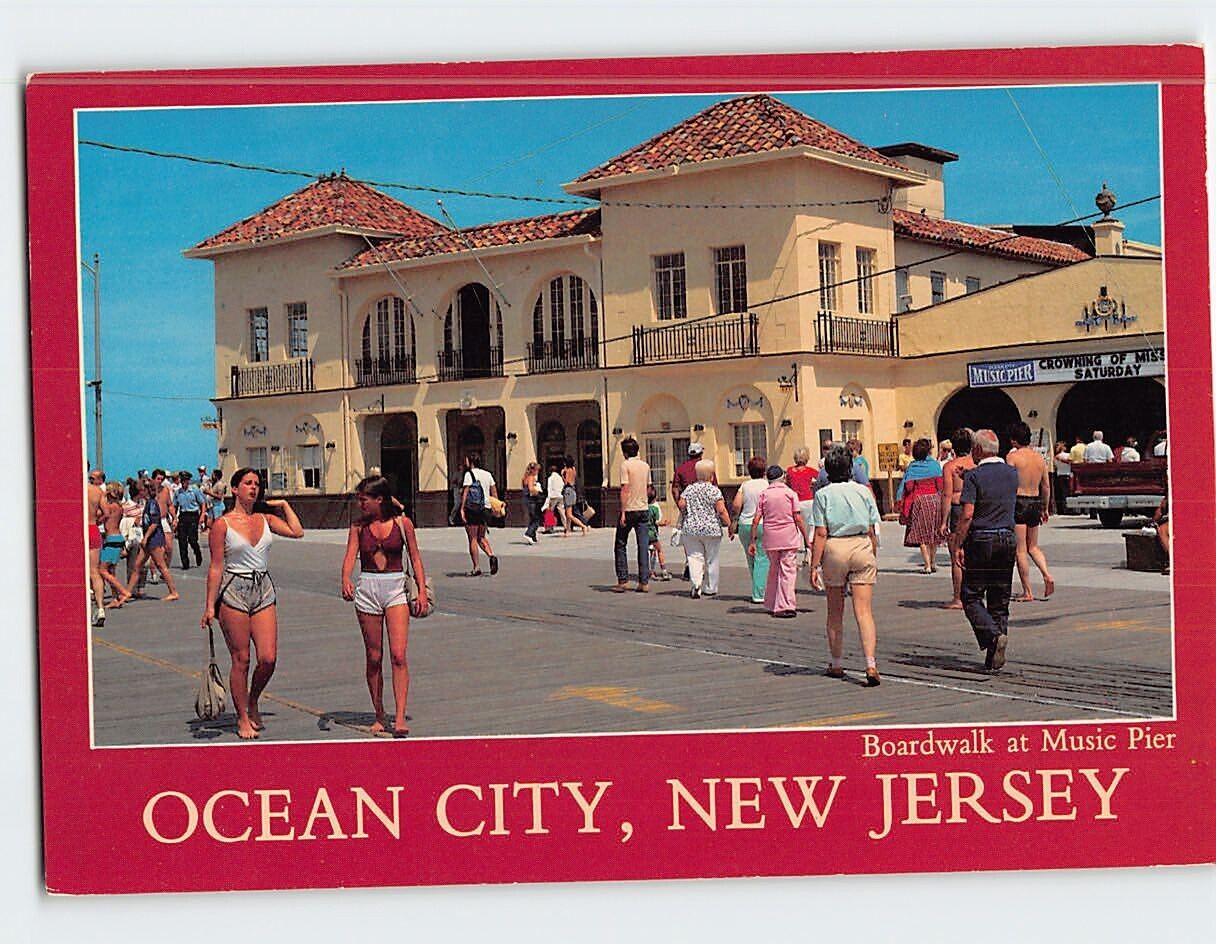 Postcard Boardwalk at Music Pier Ocean City New Jersey USA
