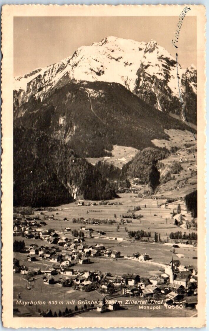 Postcard - Mayrhofen with Grünberg, Zillertal - Mayrhofen, Austria